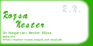 rozsa nester business card